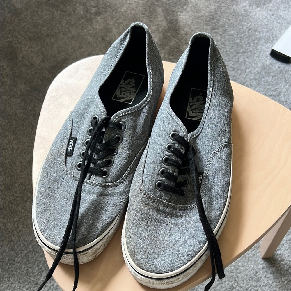 Vans Gray and Black Sneakers Classic Skate Style